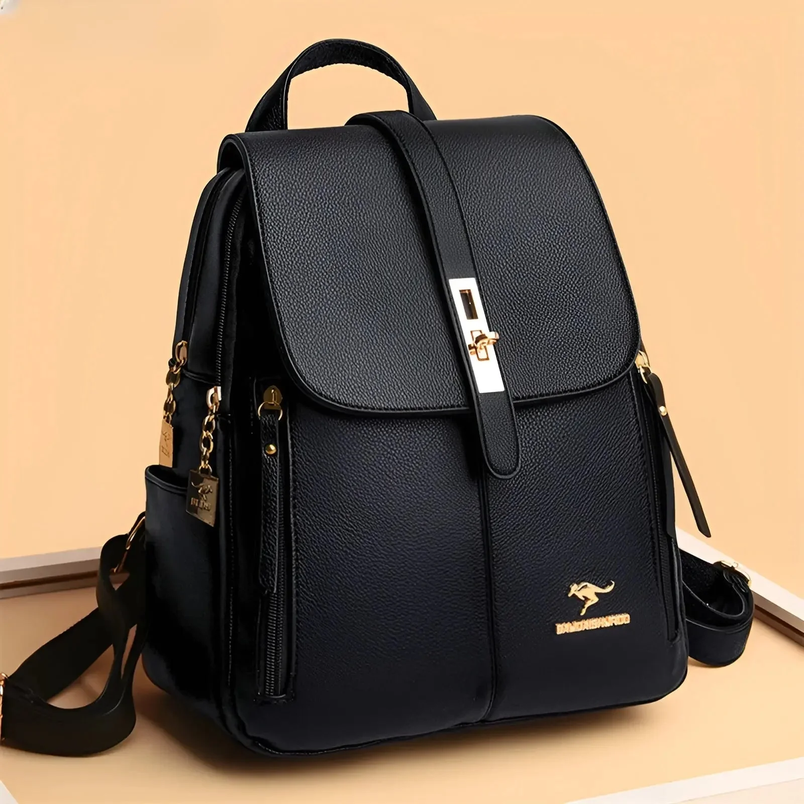Convertible Vegan Leather Backpack – Where Style Meets Purpose - Image 7