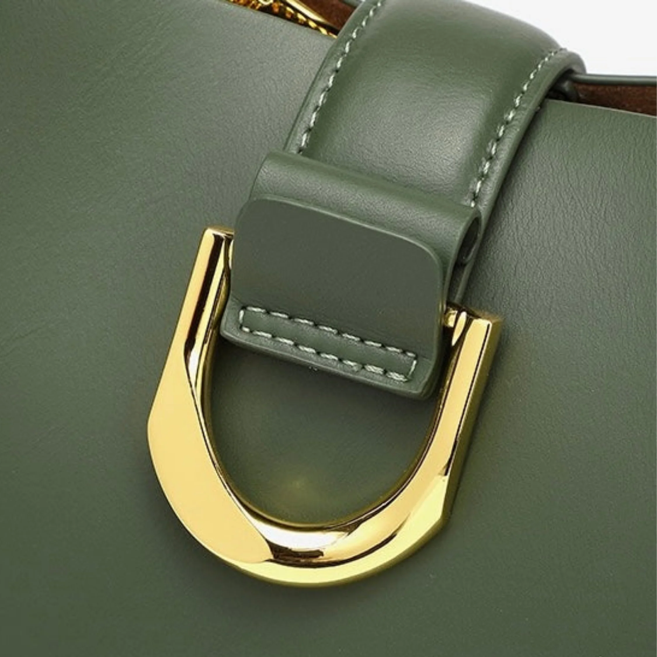 Cyrenza Genuine Leather Bucket Shoulder Bag - Image 10