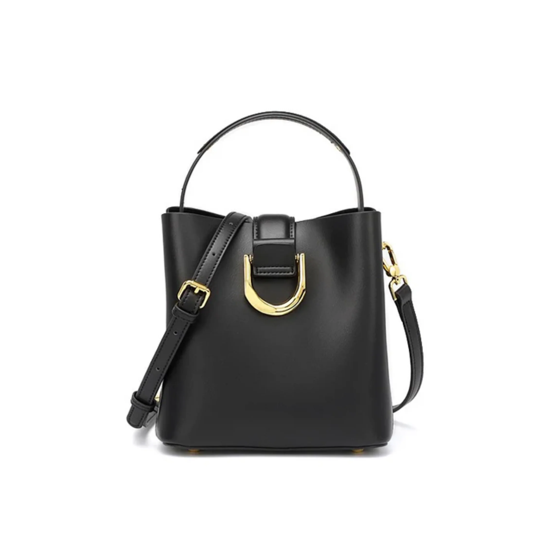 Cyrenza Genuine Leather Bucket Shoulder Bag - Image 3