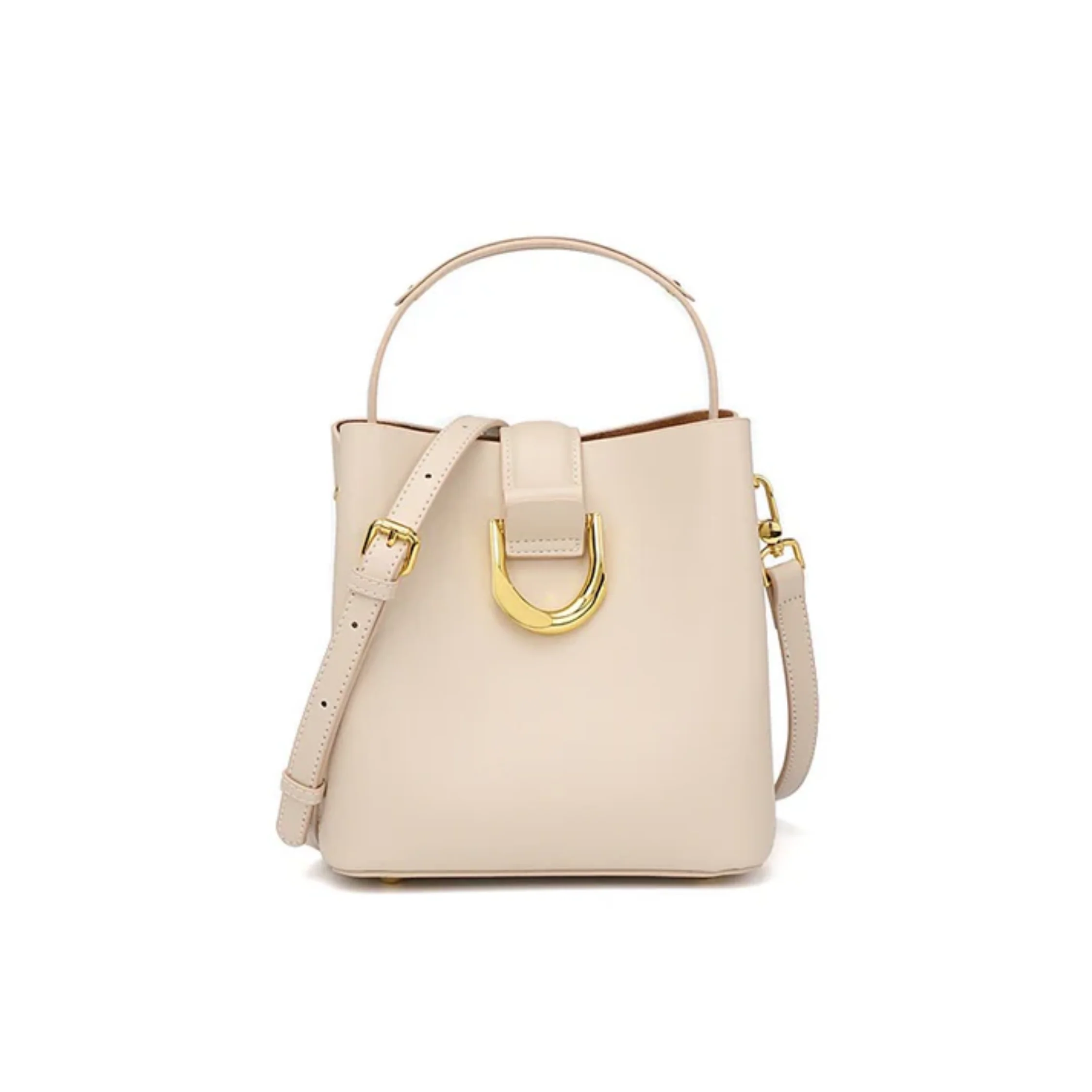 Cyrenza Genuine Leather Bucket Shoulder Bag - Image 4