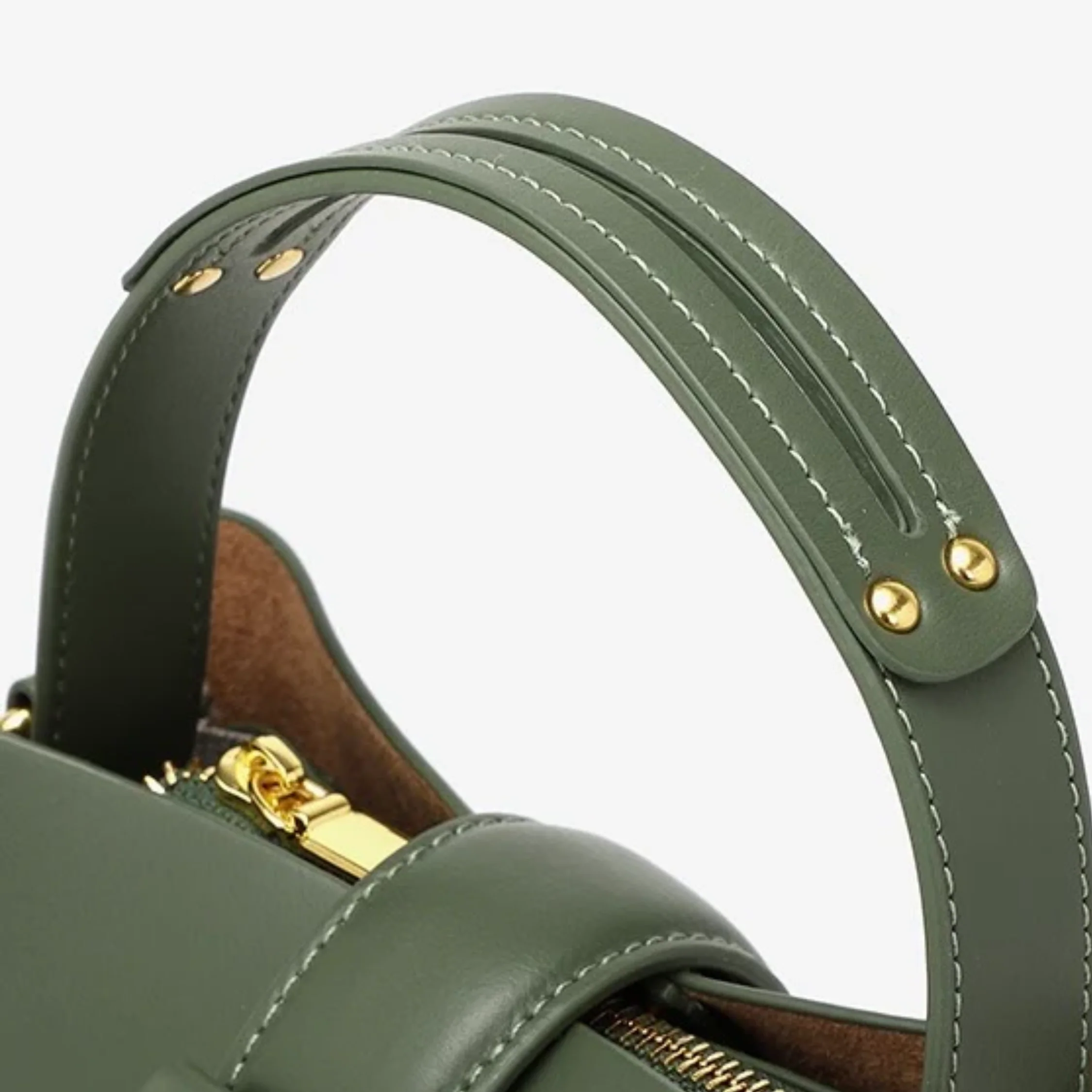 Cyrenza Genuine Leather Bucket Shoulder Bag - Image 9