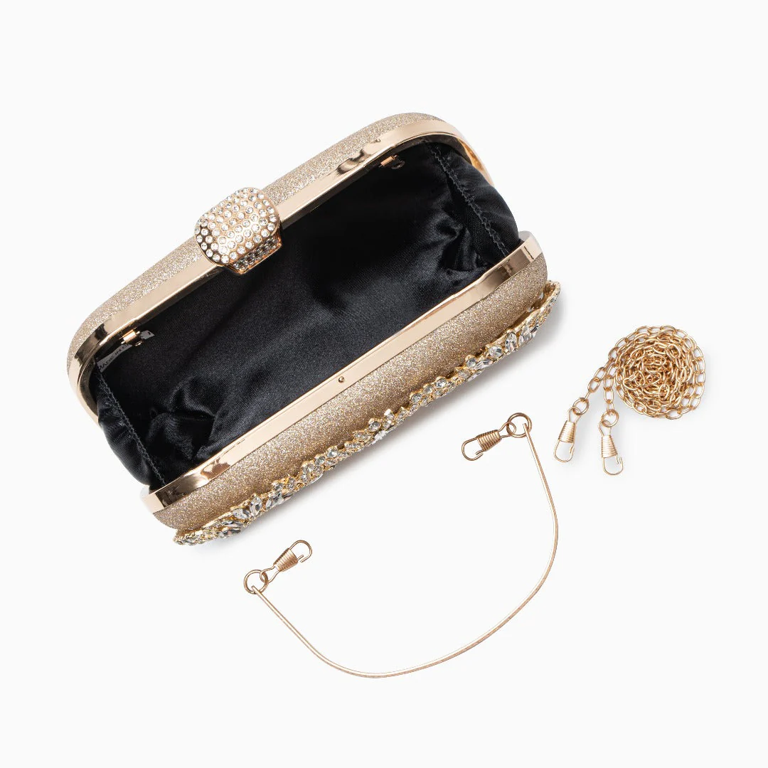 Dazzling Flower Crystal Evening Clutch Bag - Image 4