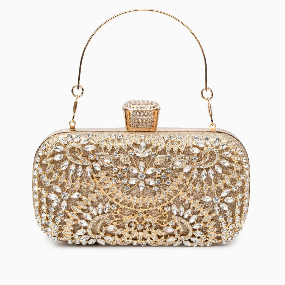 Dazzling Flower Crystal Evening Clutch Bag - Image 7