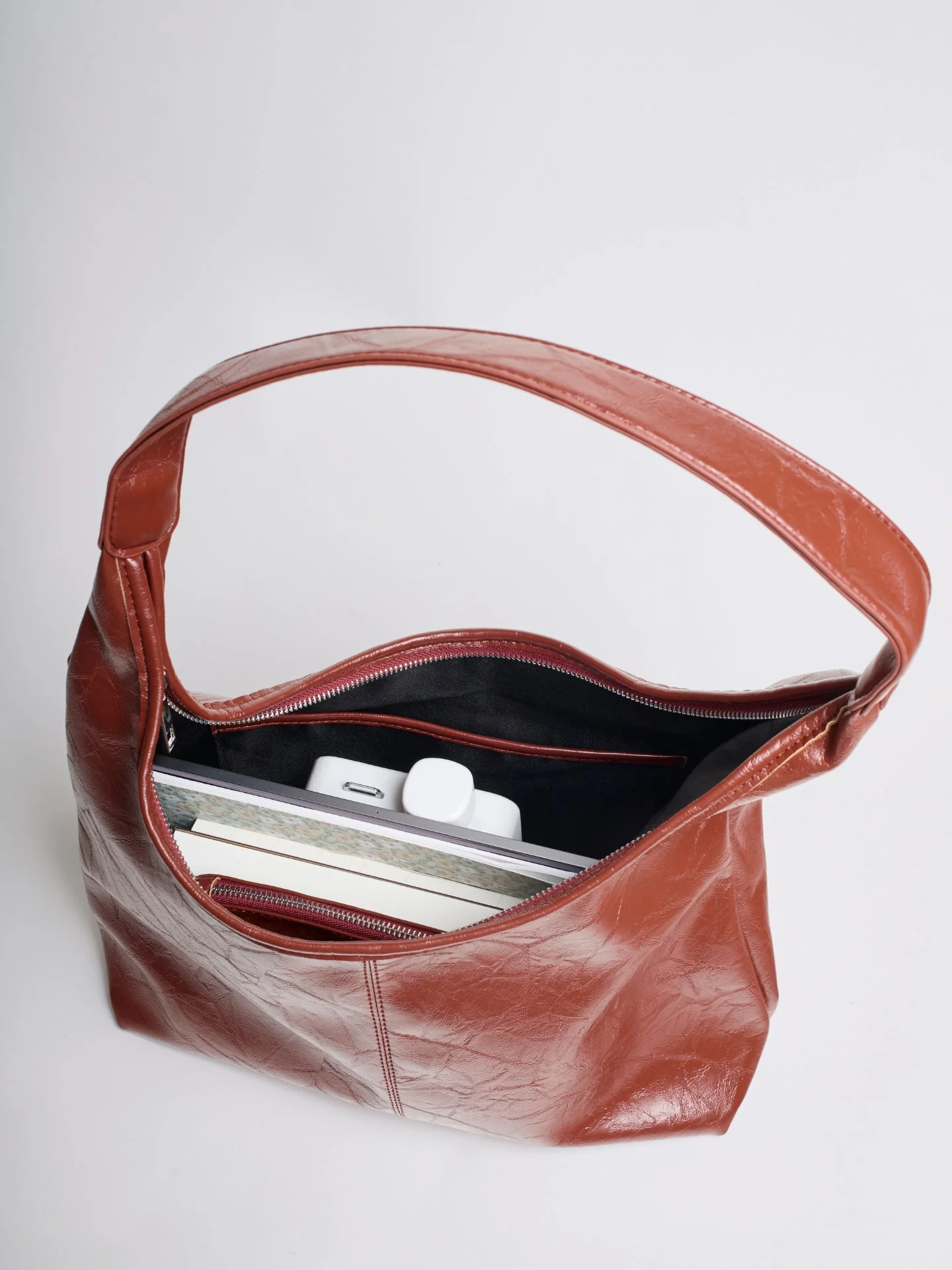 Scarlett Distressed Vegan Leather Tote - Image 35