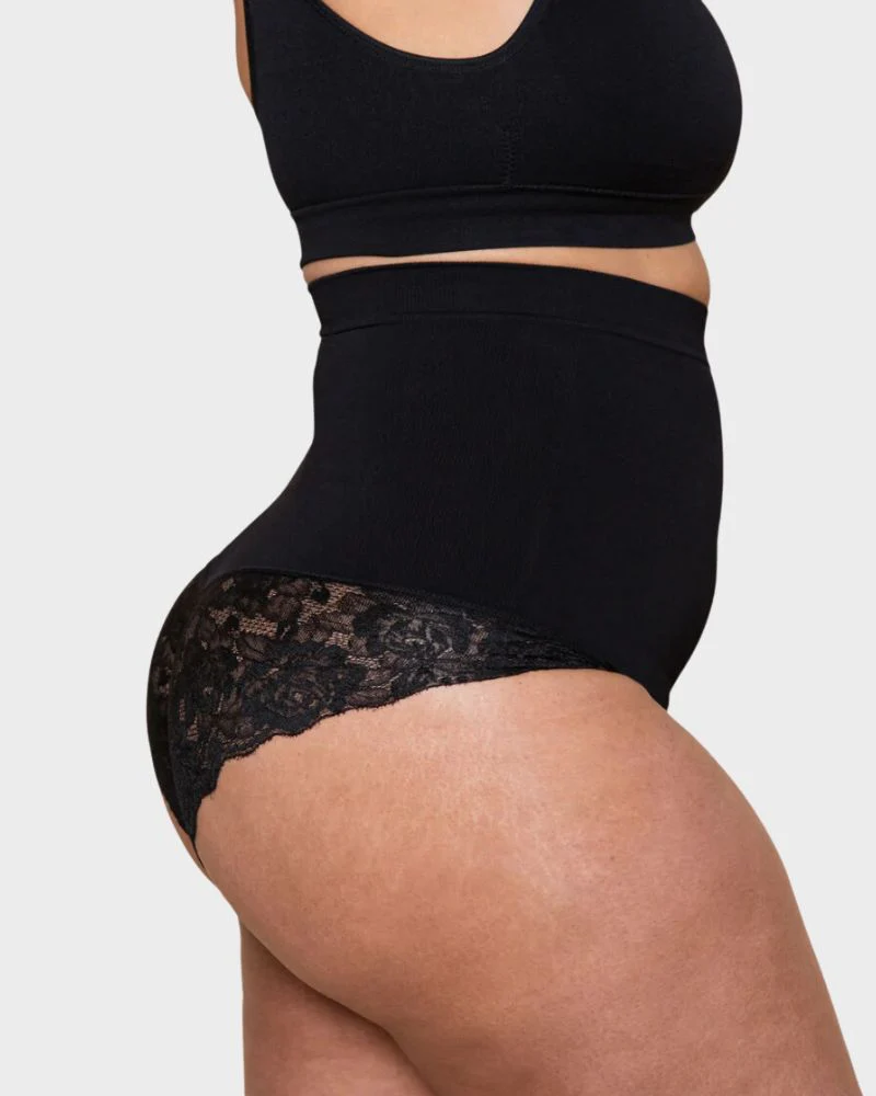 Elegance High-Waist Lace Shaping Brief - Image 2