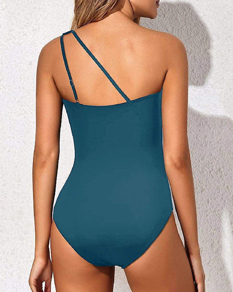 Elegance One-Shoulder Sculpting Swimsuit - Image 12
