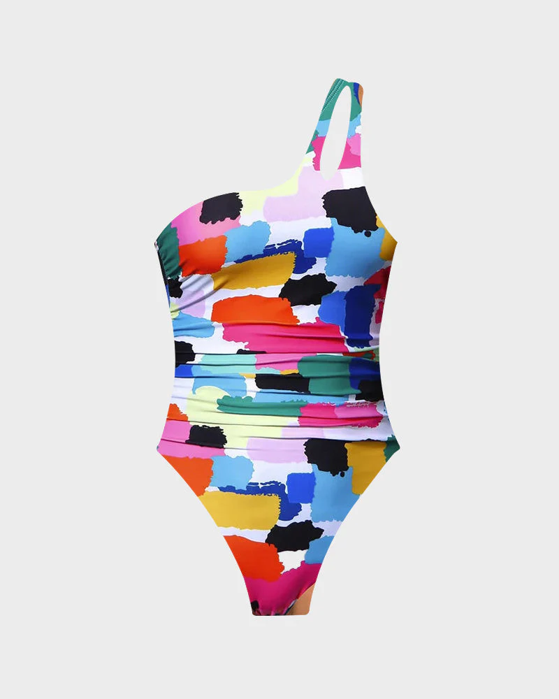 Elegance One-Shoulder Sculpting Swimsuit - Image 26