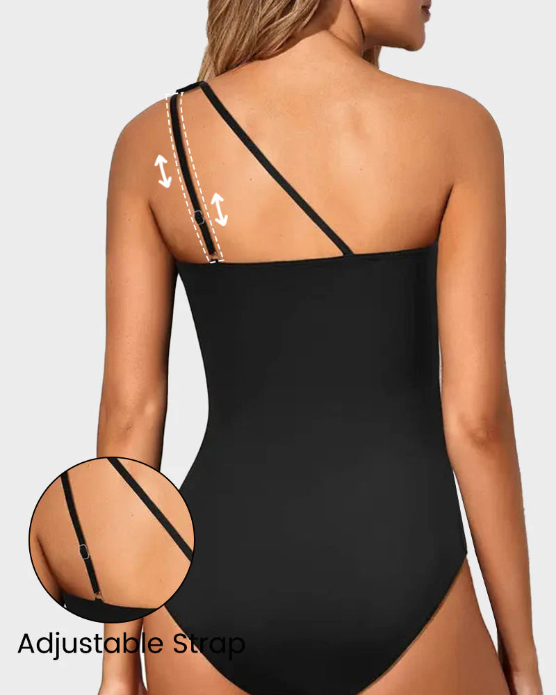 Elegance One-Shoulder Sculpting Swimsuit - Image 31