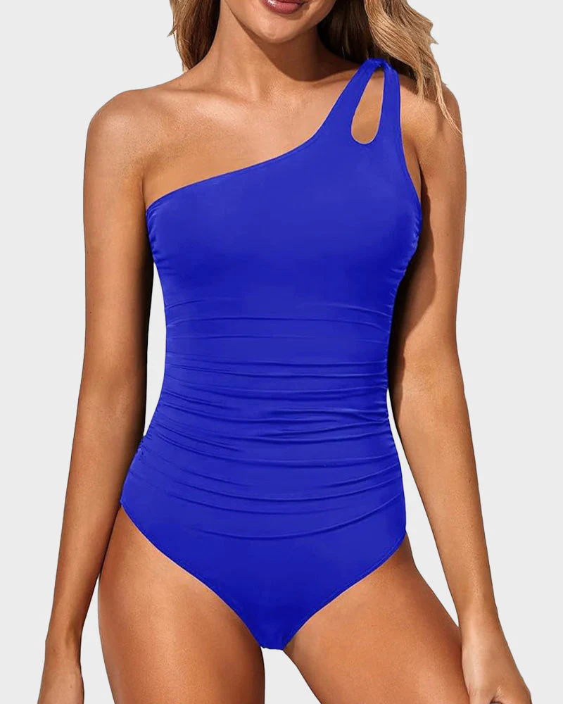 Elegance One-Shoulder Sculpting Swimsuit - Image 41