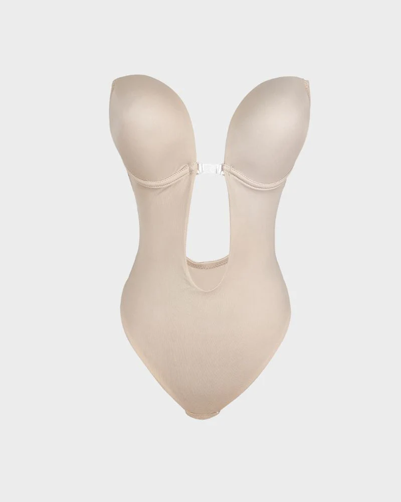Elegant Allure Strapless U-Plunge Thong Bodysuit - Image 12