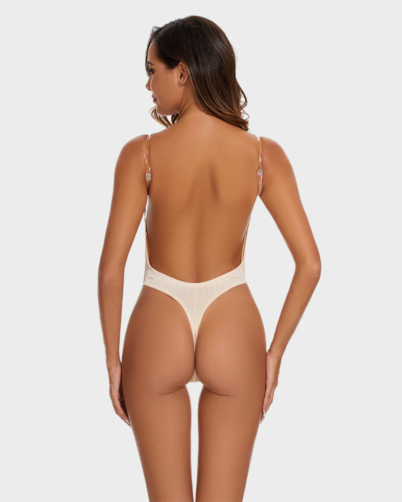 Elegant Allure Strapless U-Plunge Thong Bodysuit - Image 14