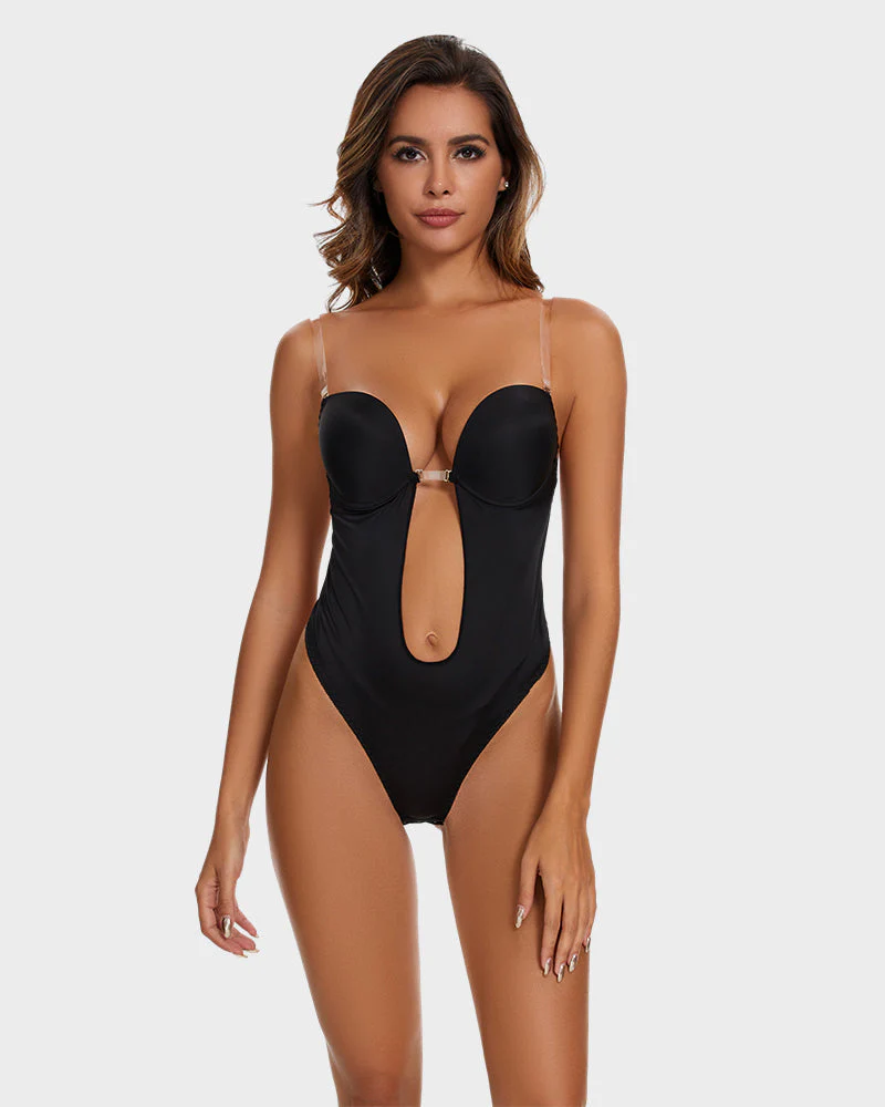 Elegant Allure Strapless U-Plunge Thong Bodysuit - Image 16