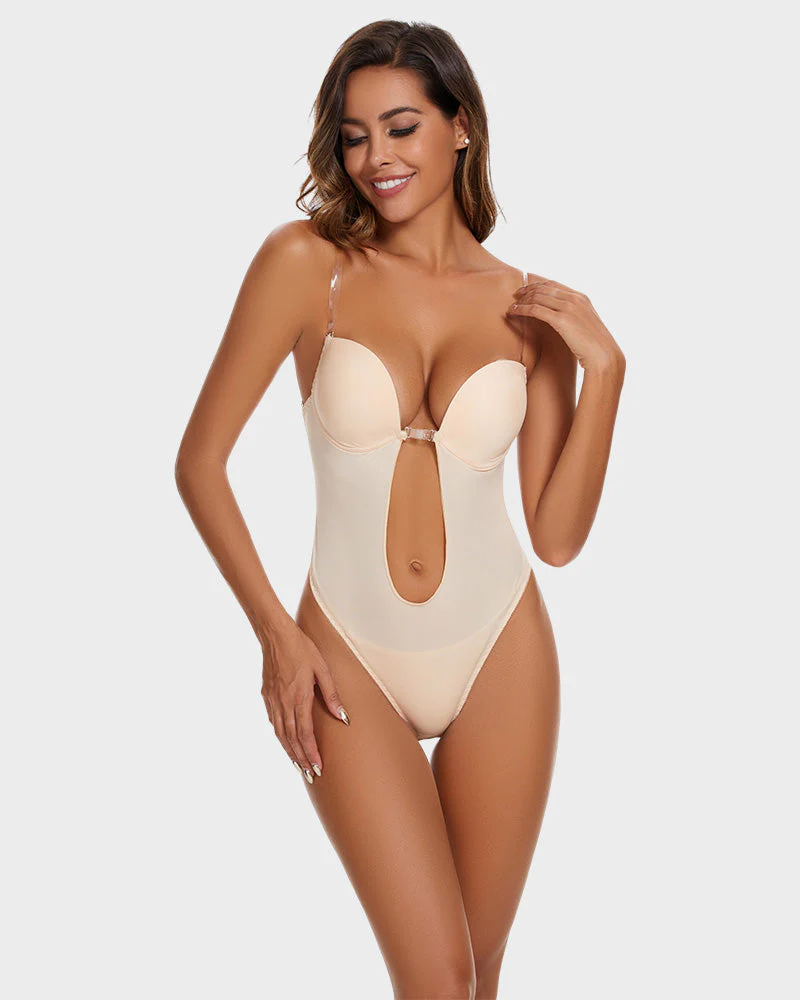 Elegant Allure Strapless U-Plunge Thong Bodysuit - Image 17