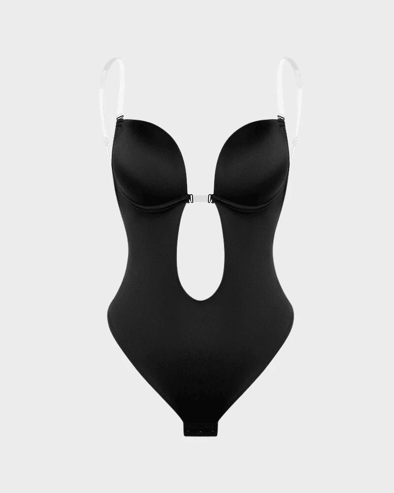 Elegant Allure Strapless U-Plunge Thong Bodysuit - Image 6