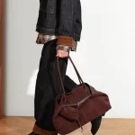 Elegant Vegan Suede Commuter Tote - Image 13