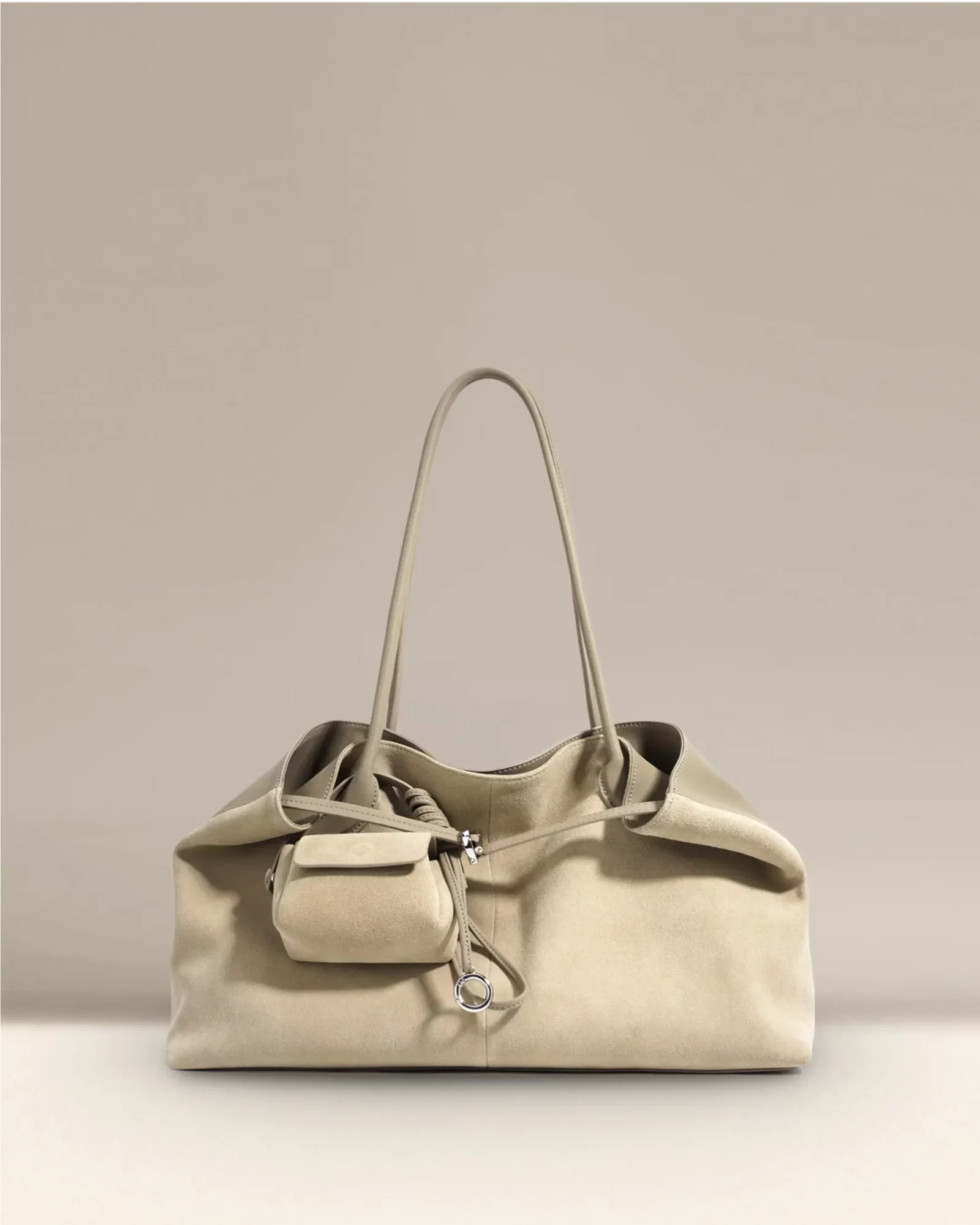 Elegant Vegan Suede Commuter Tote - Image 2