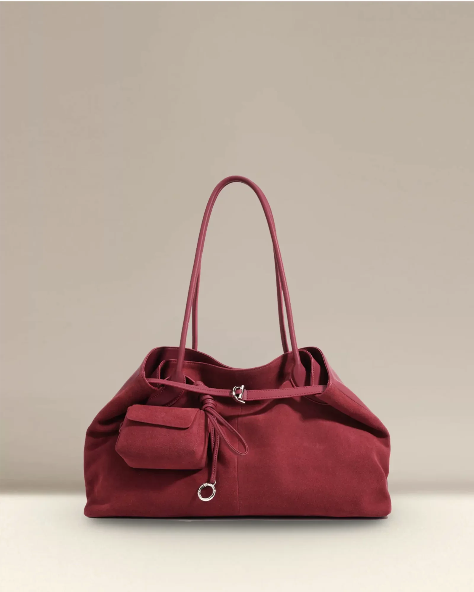 Elegant Vegan Suede Commuter Tote - Image 4