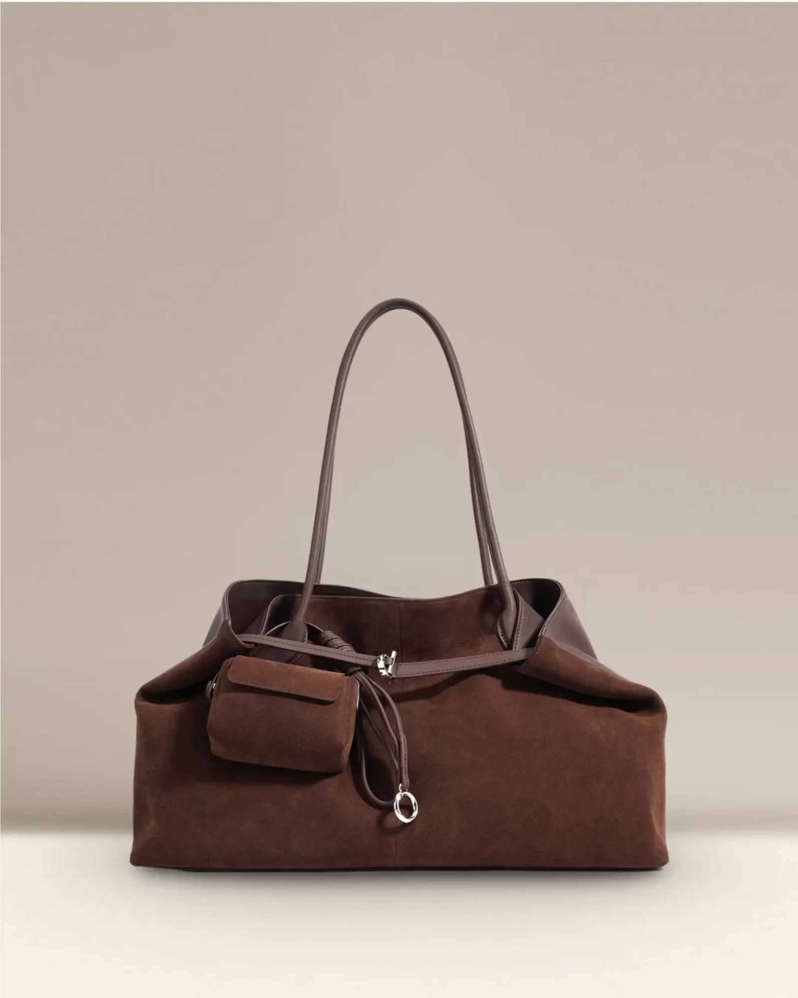 Elegant Vegan Suede Commuter Tote - Image 5