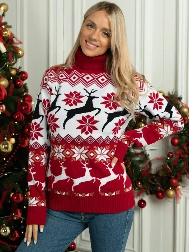 Elk Theme Couple Sweater - Image 3