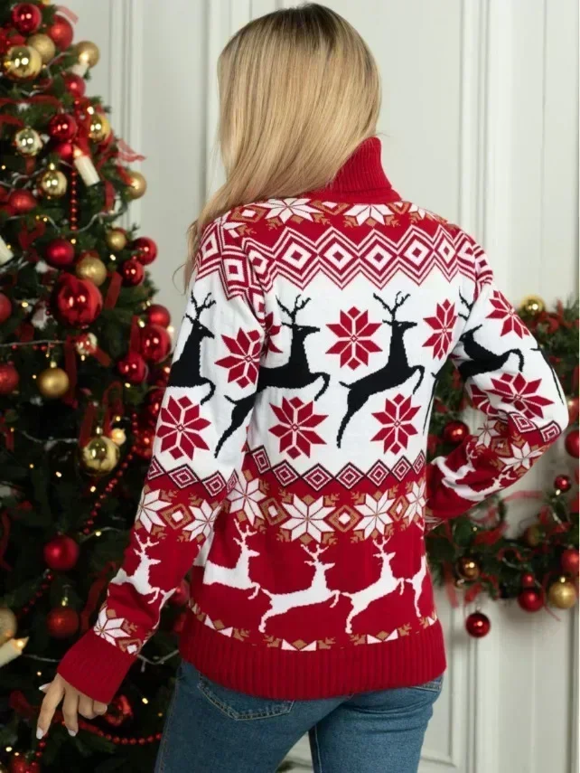 Elk Theme Couple Sweater - Image 5