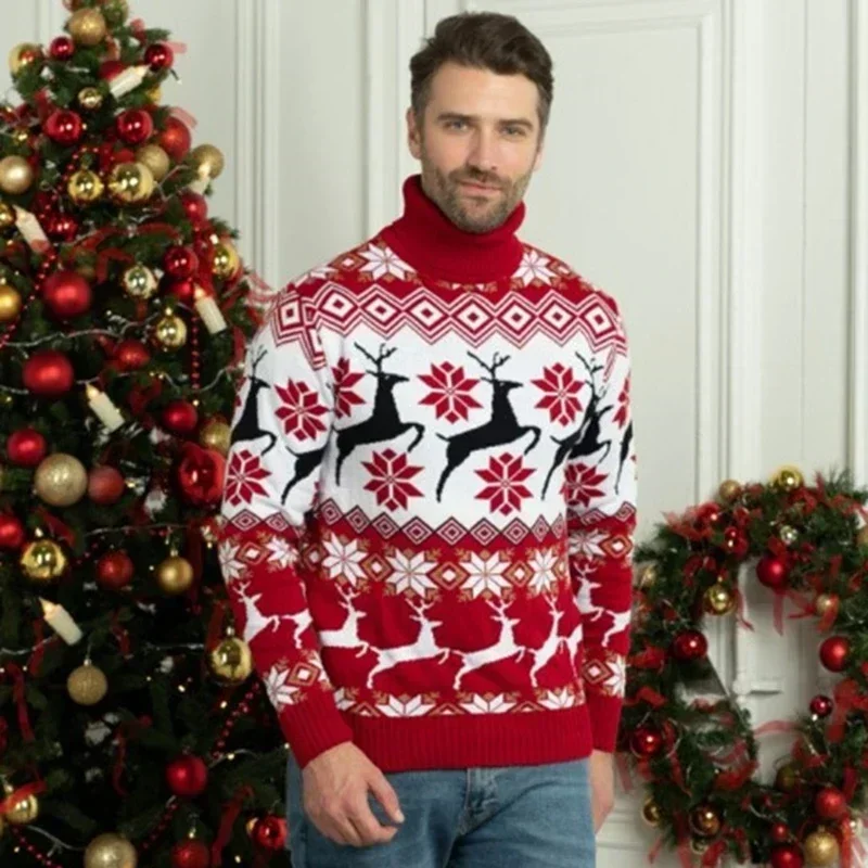 Elk Theme Couple Sweater - Image 6