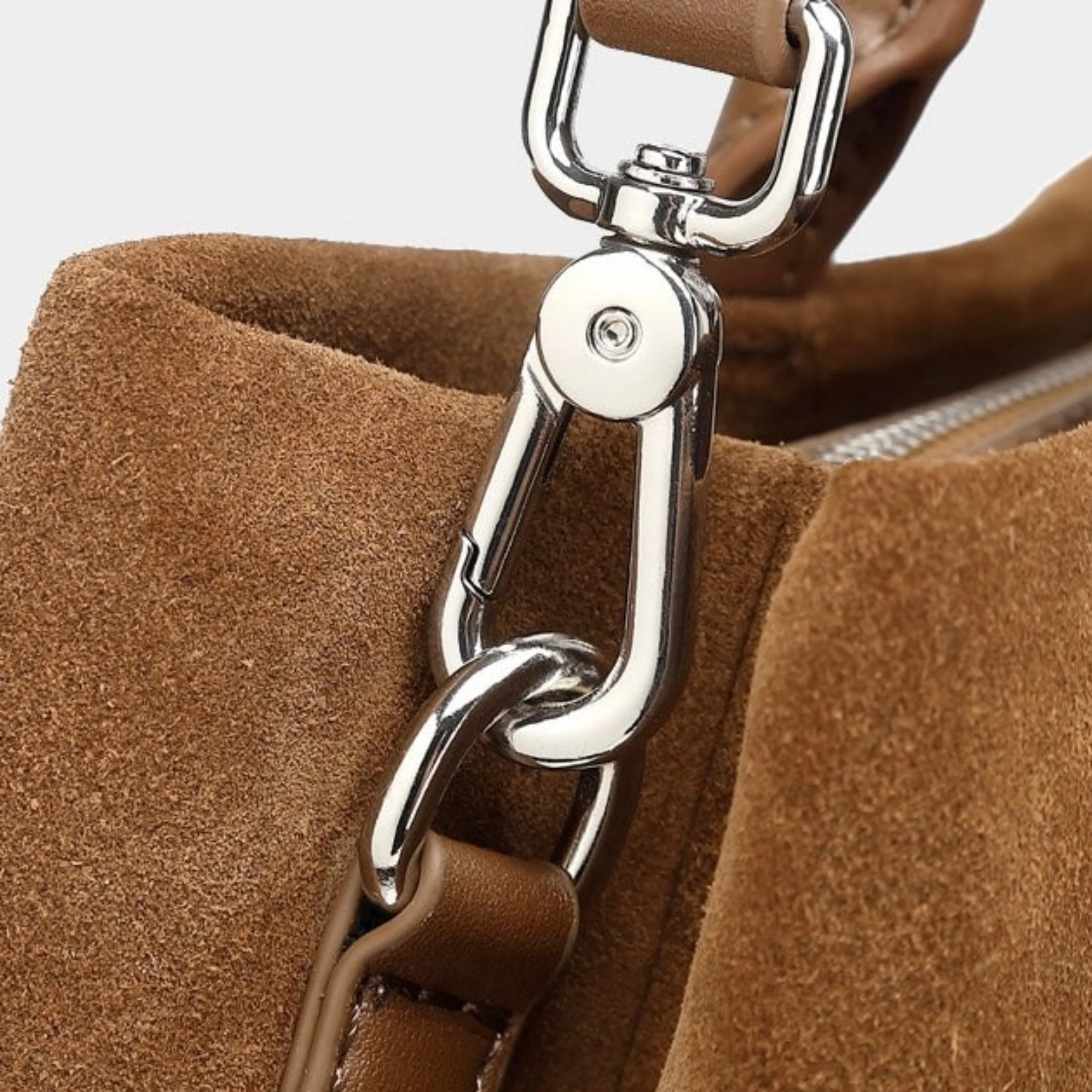 Elyra Suede Structured Genuine Leather Tote Bag - Image 10