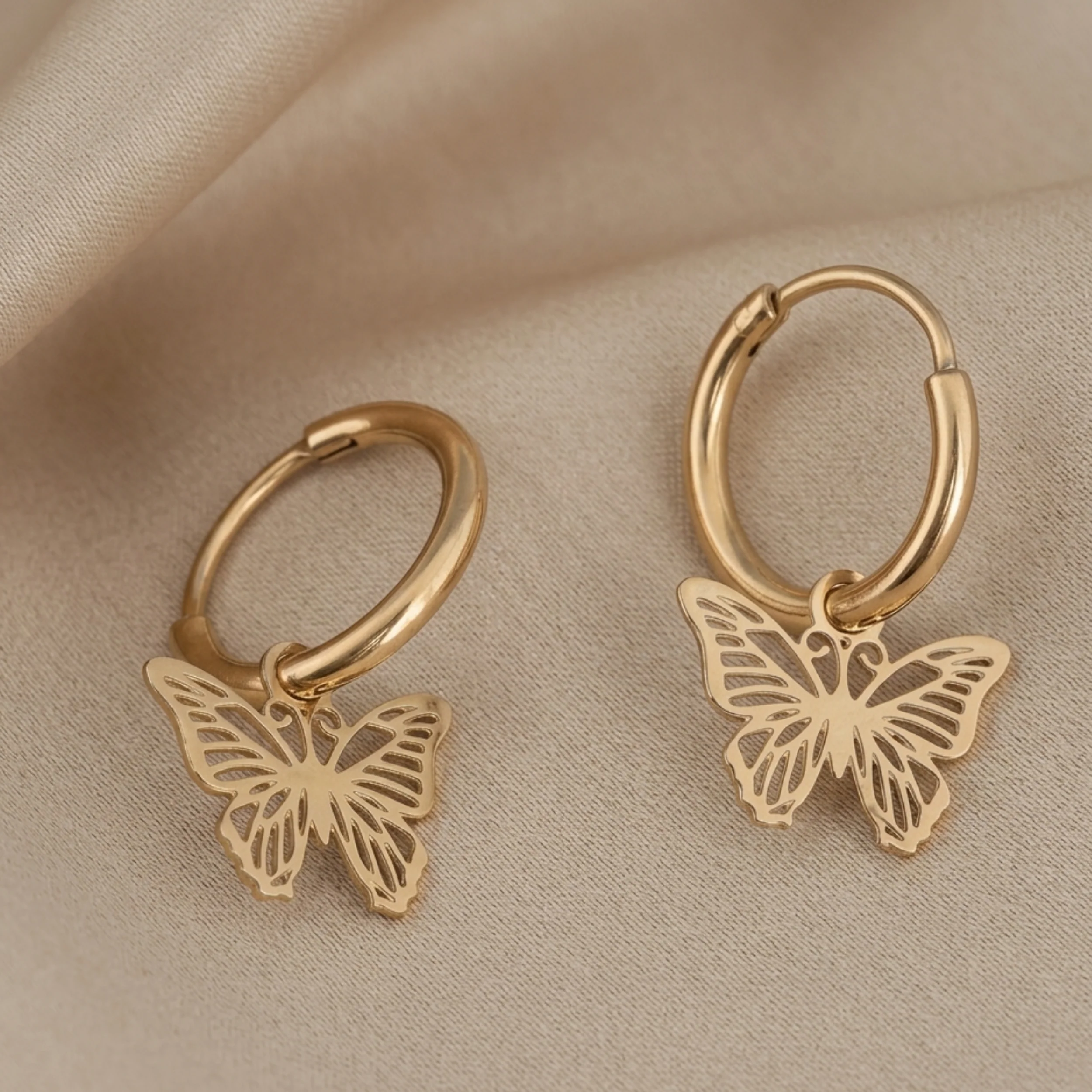 Elysia Butterfly Hoop Earrings