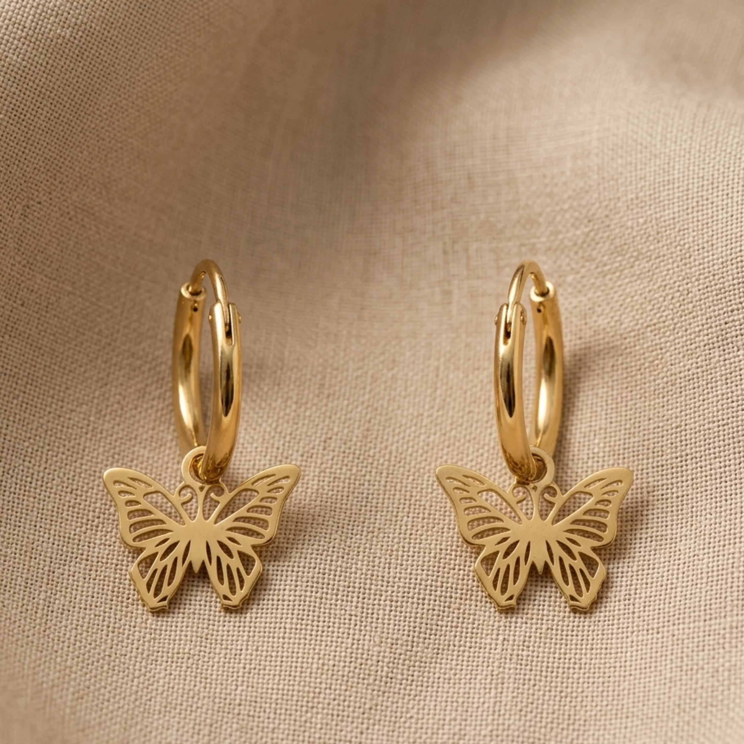 Elysia Butterfly Hoop Earrings - Image 3