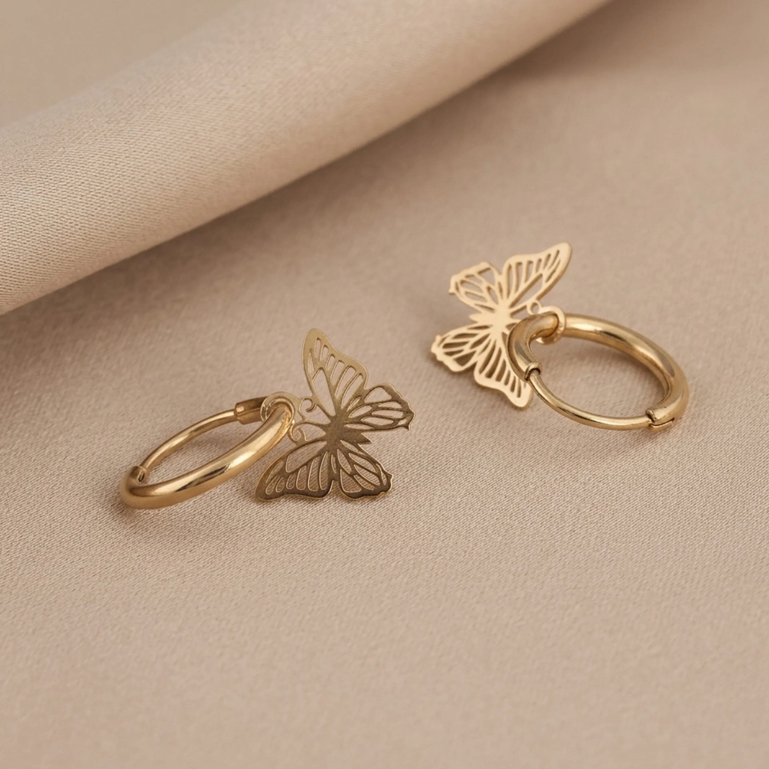 Elysia Butterfly Hoop Earrings - Image 4
