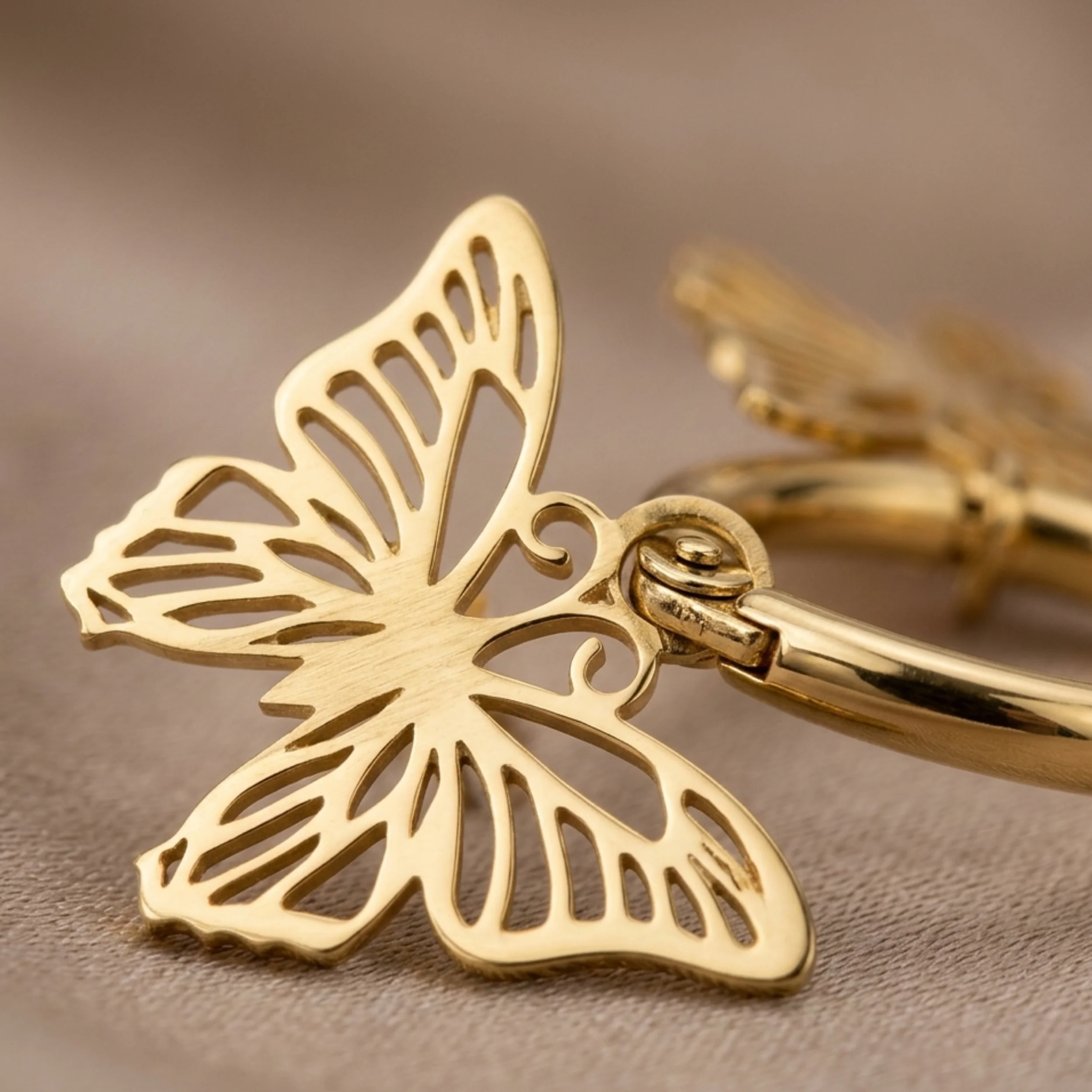 Elysia Butterfly Hoop Earrings - Image 7