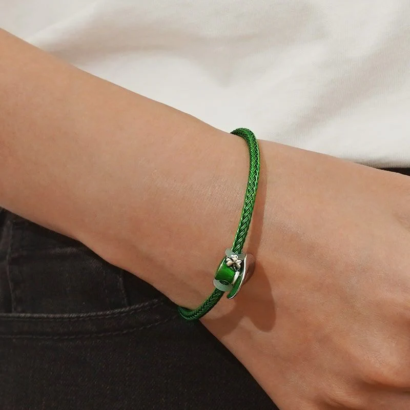 Emerald Elegance Charm Bracelet - Image 3