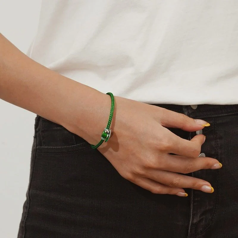 Emerald Elegance Charm Bracelet - Image 4
