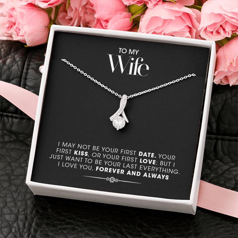 To My Wife White Gold Necklace - Image 3