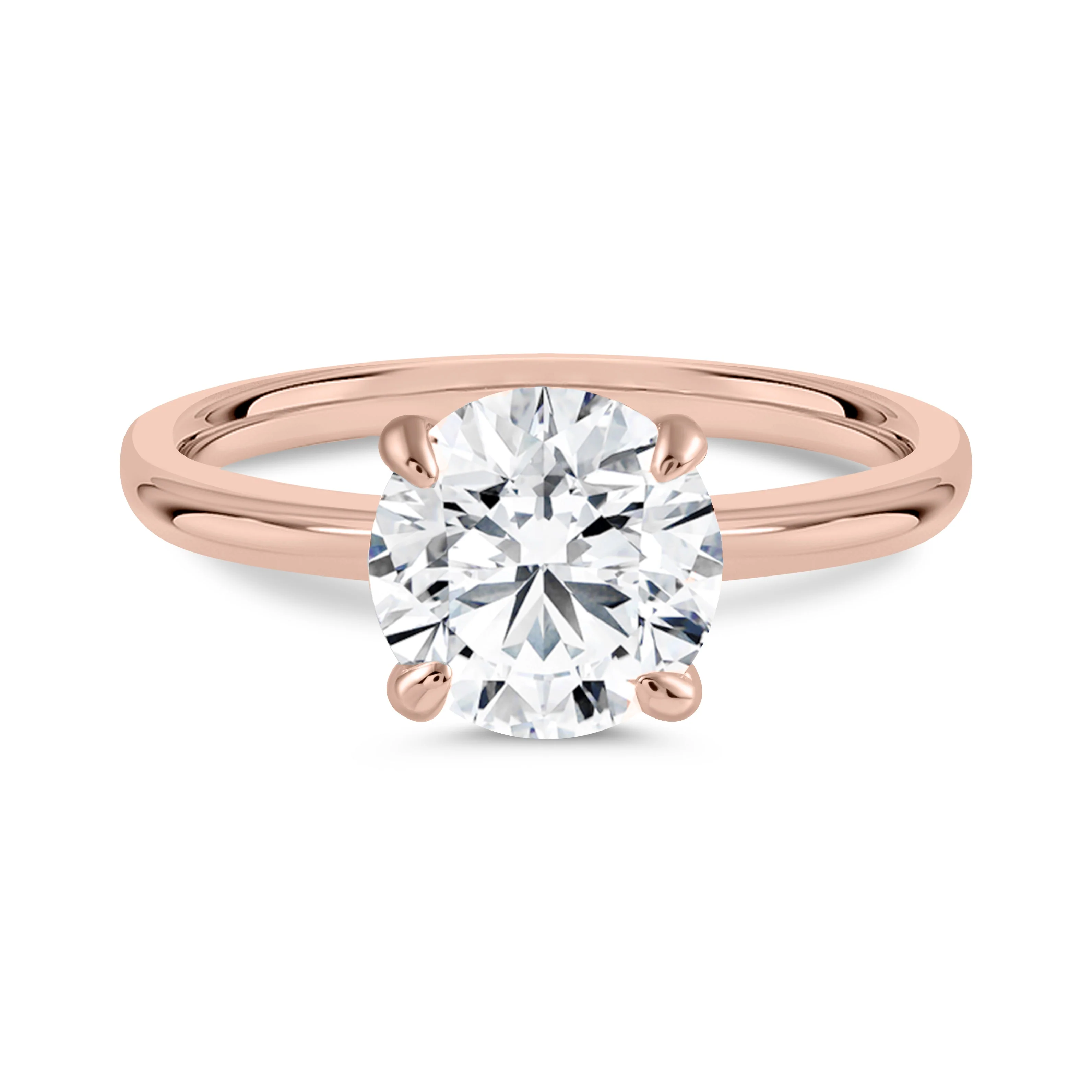 Eternal Elegance Moissanite Solitaire Rose Gold Ring