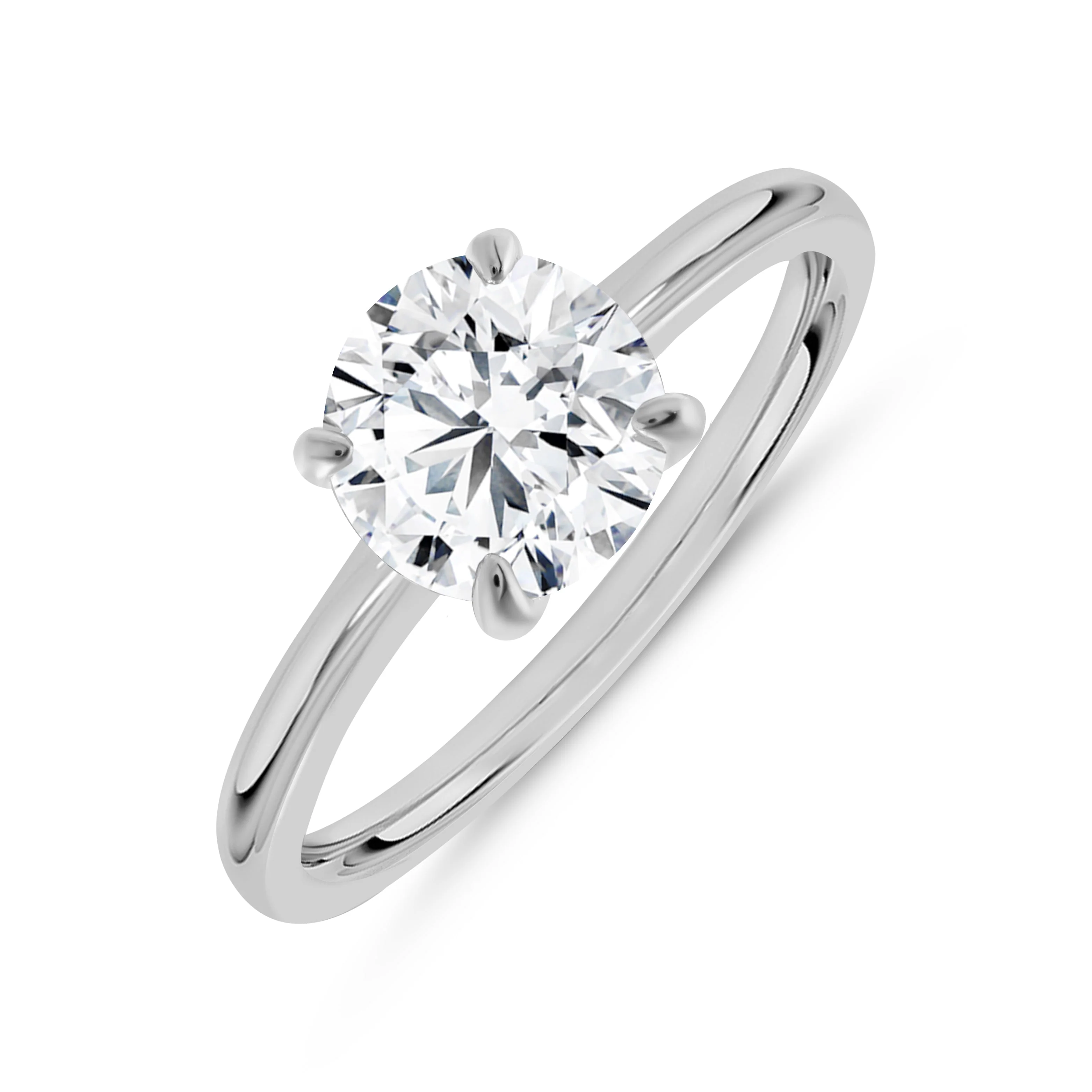 Eternal Elegance Moissanite Solitaire Sterling Silver Ring - Image 5
