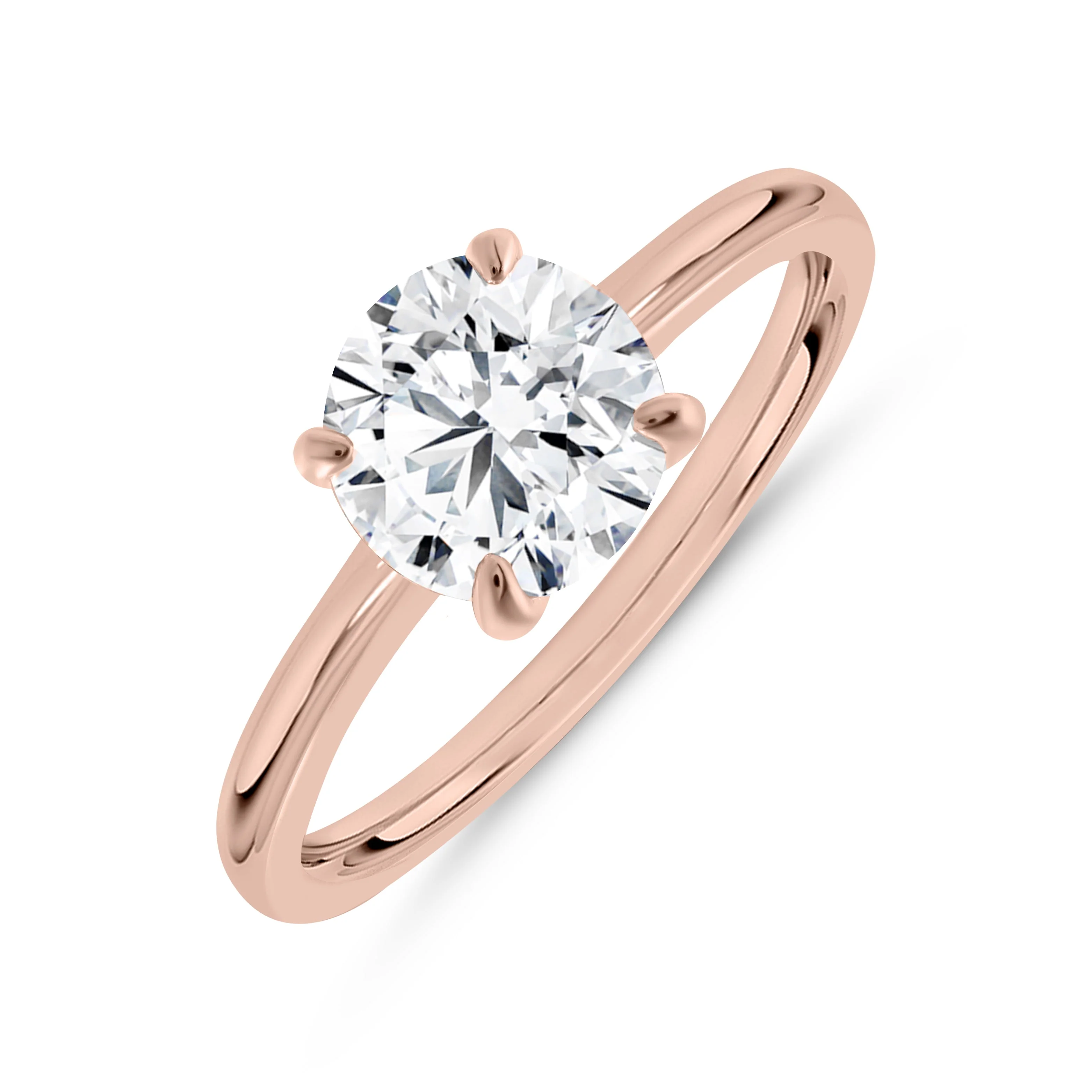 Eternal Spark Moissanite Solitaire Rose Gold Ring - Image 4
