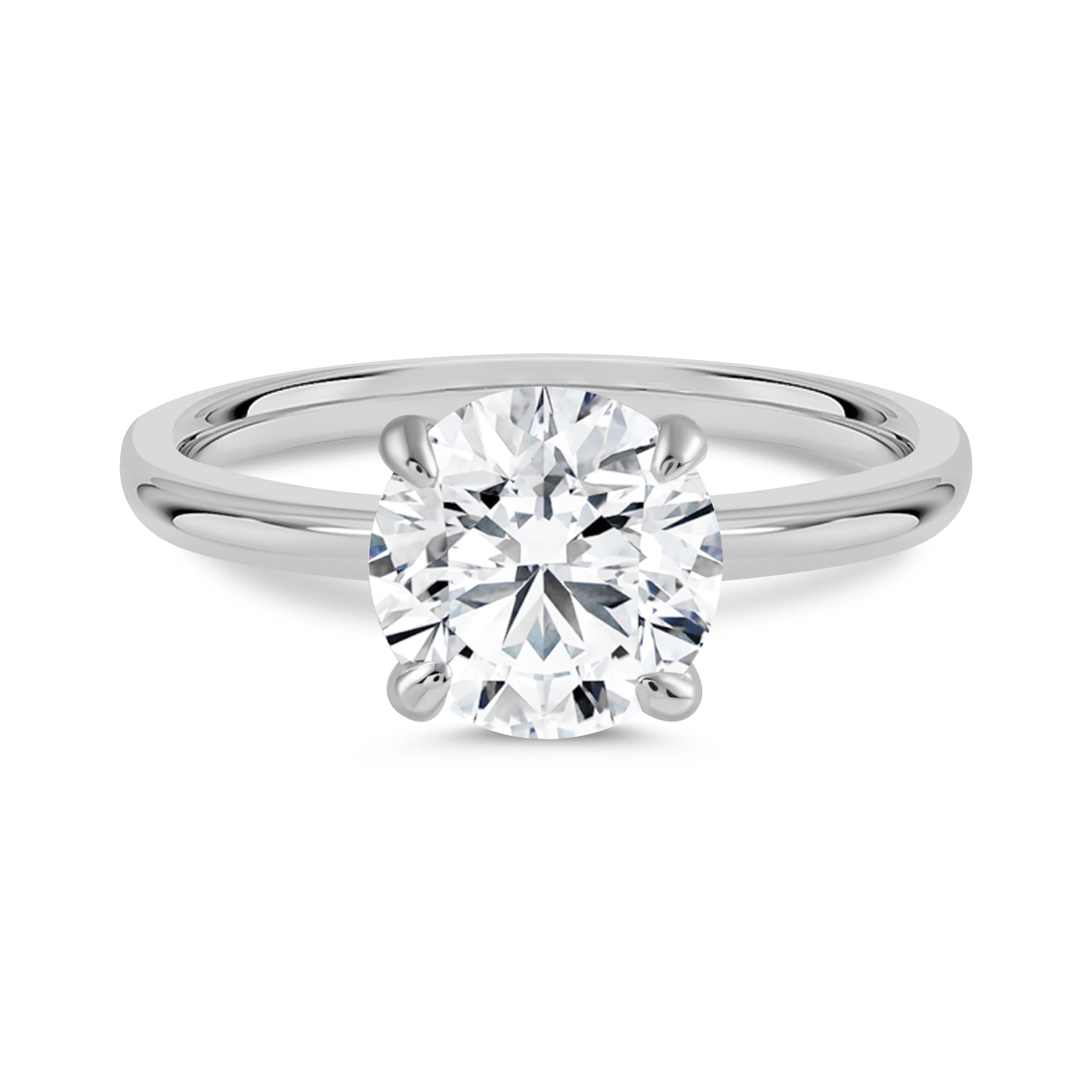 Eternal Spark Moissanite Solitaire Sterling Silver Ring