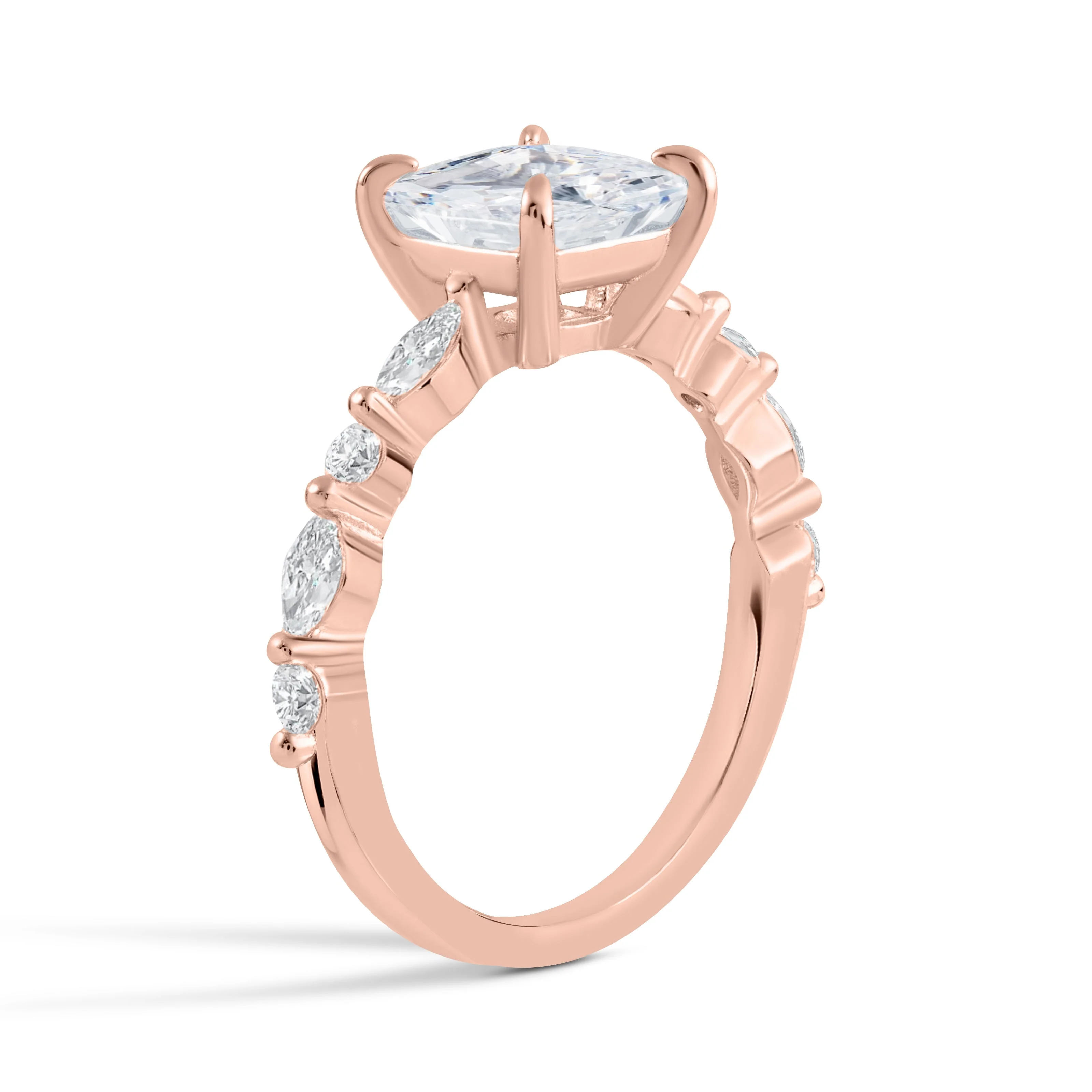 Everlasting Grace Moissanite Rose Gold Engagement Ring - Image 2