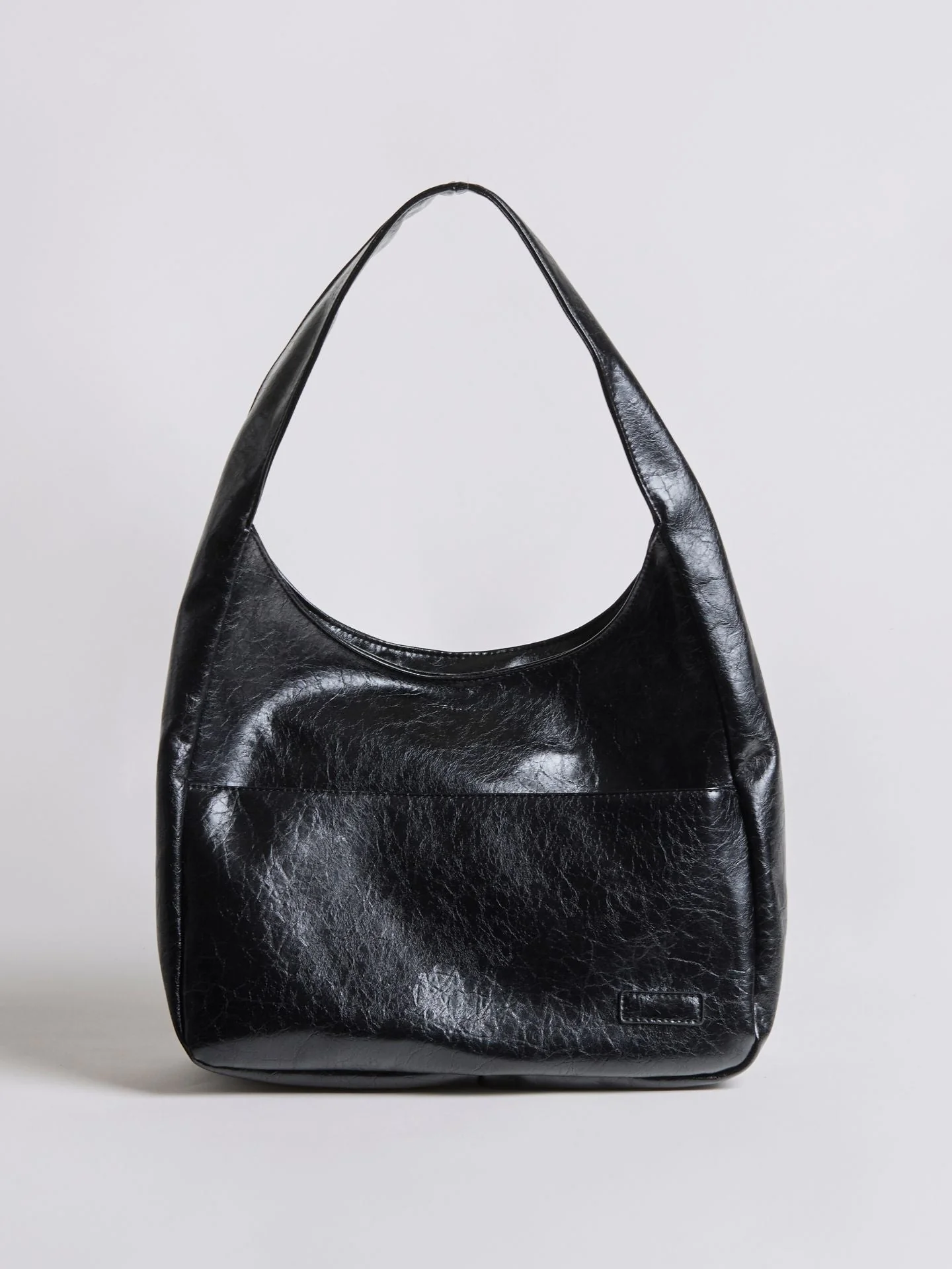 Chic Crescent Vegan Leather Shoulder Bag - Image 11