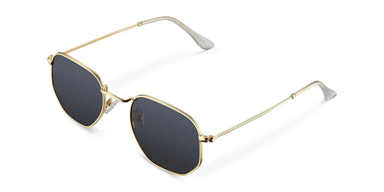 Golden Hexagon Polarized Sunglasses