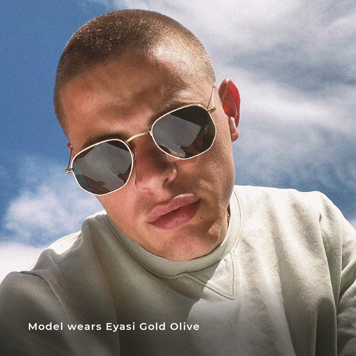 Golden Hexagon Polarized Sunglasses - Image 4