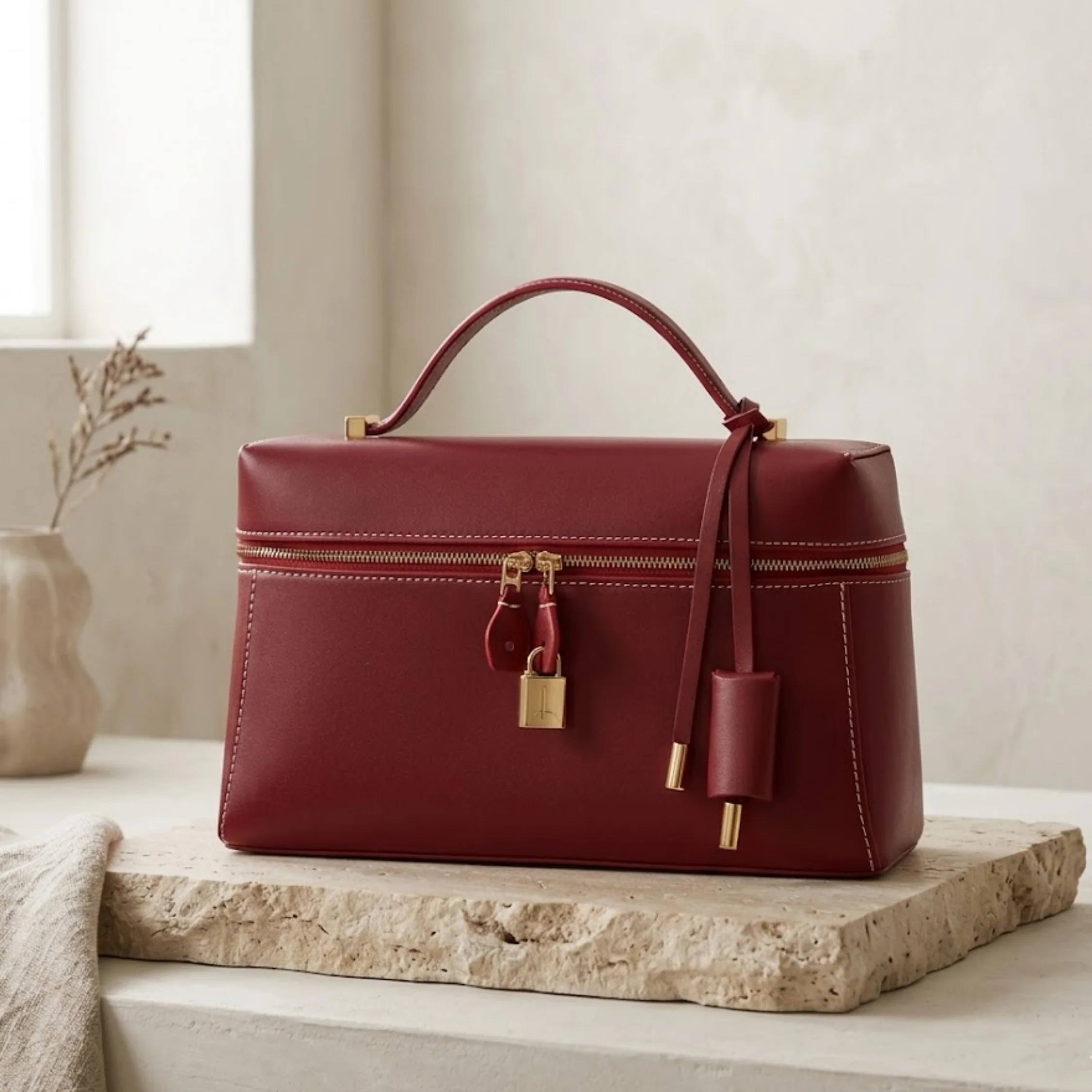 Fioréva Genuine Leather Crossbody Bucket Bag - Image 4