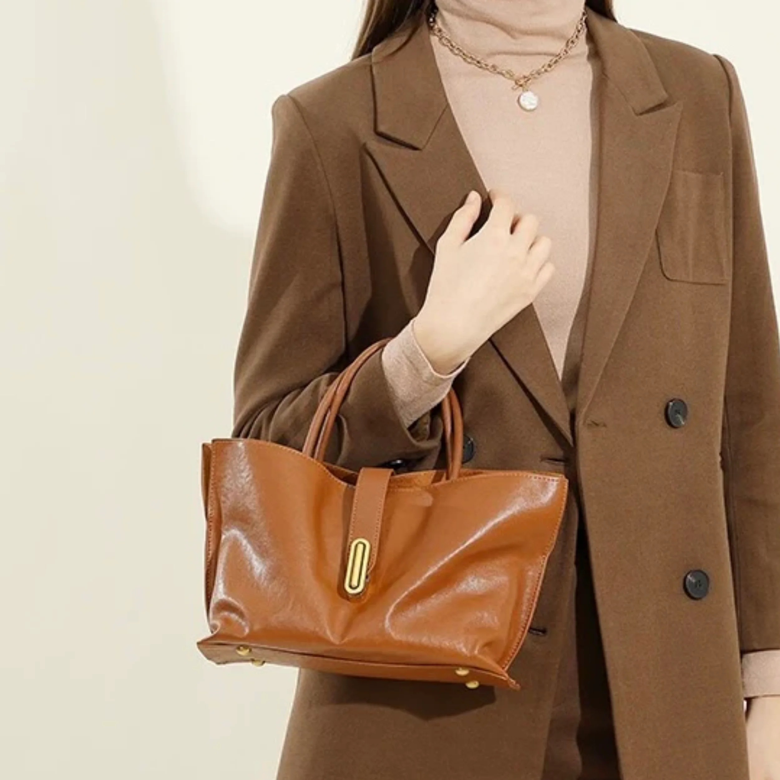 Fraulein Genuine Cowhide Crossbody Tote Bag - Image 7