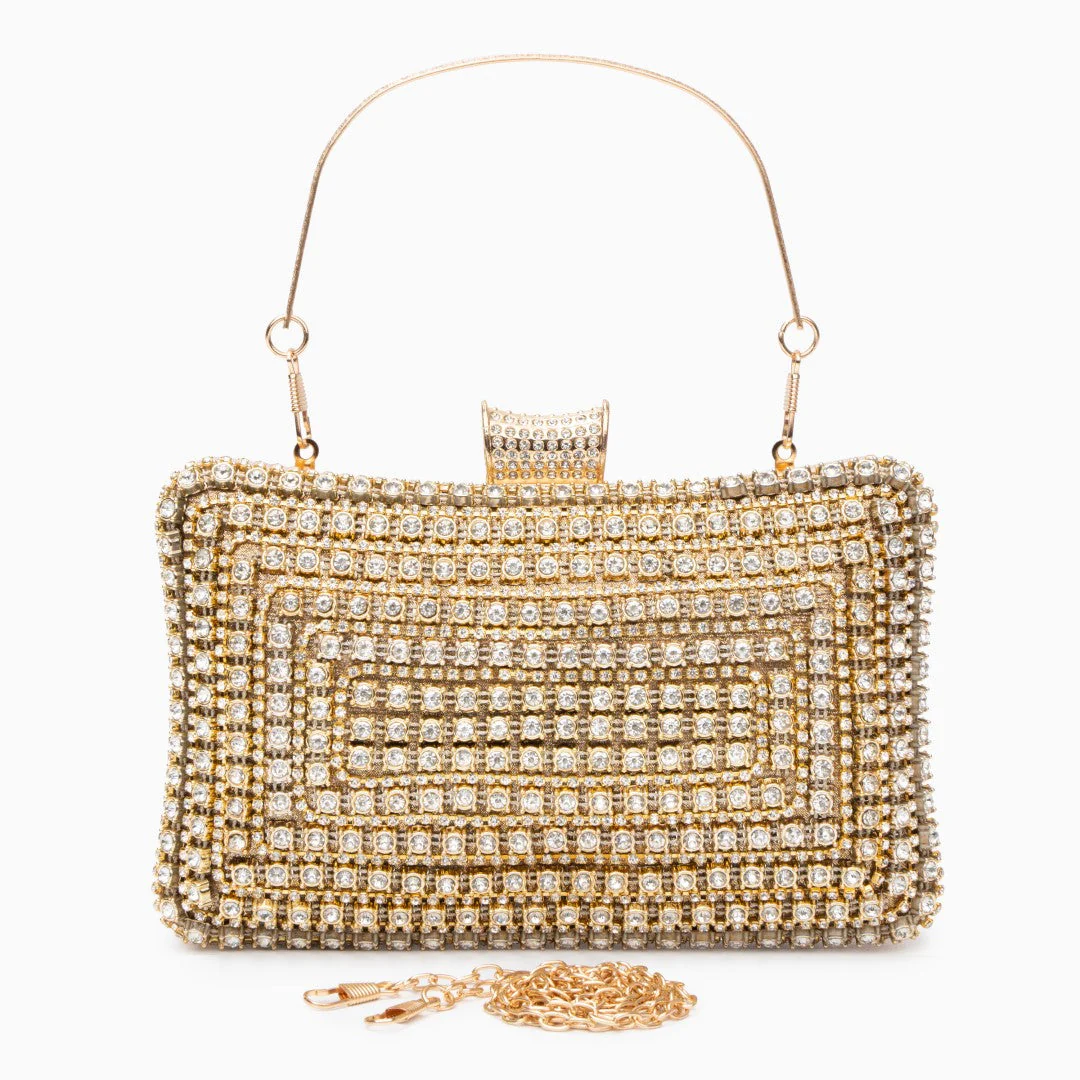 Glitter Clutch Bag – Elegant Evening Bag with Detachable Chain Strap for Weddings and Parties - Image 8