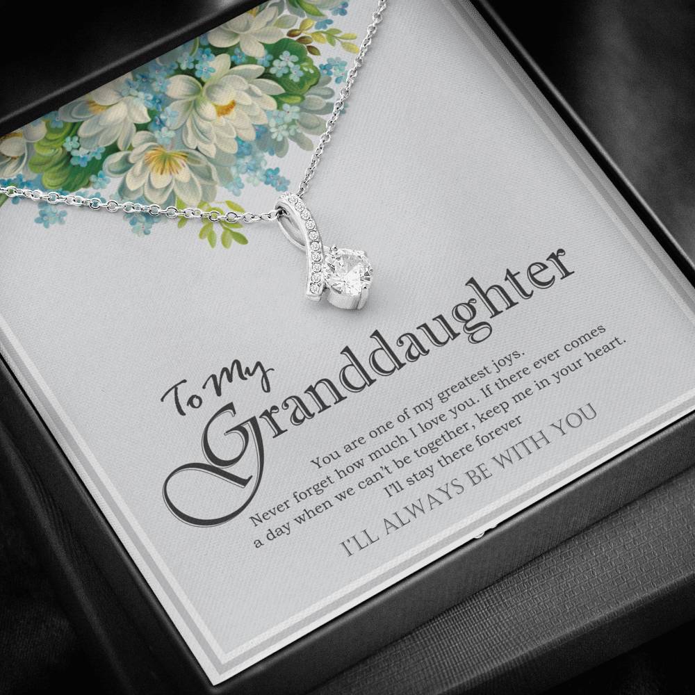 To My Granddaughter Radiant Heart Necklace - Image 3