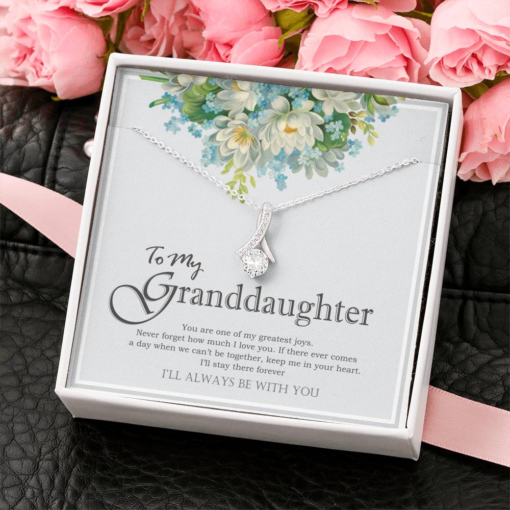 To My Granddaughter Radiant Heart Necklace - Image 4