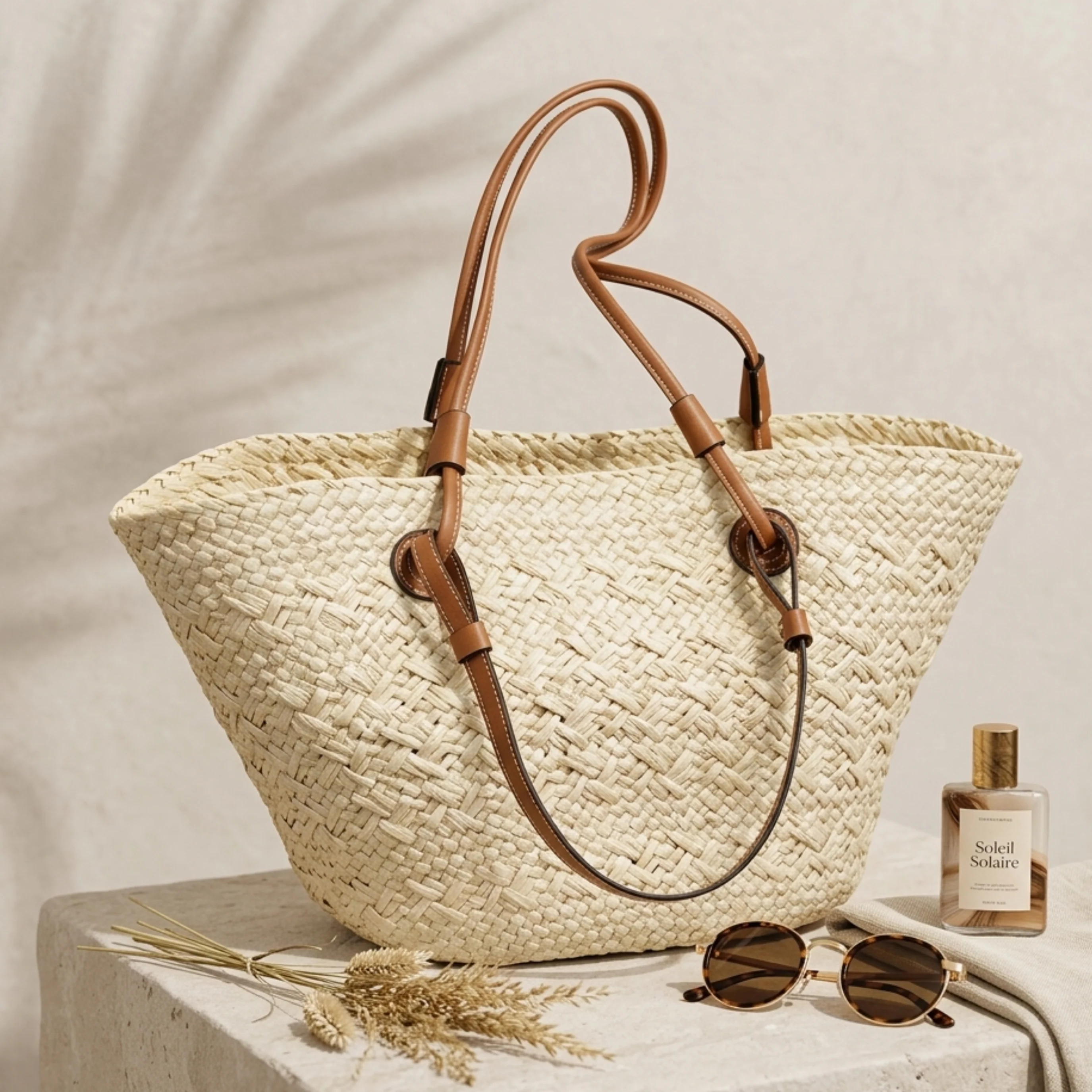 Handcrafted Rattan Wicker Summer Tote Bag – Sustainable Bags - Image 2