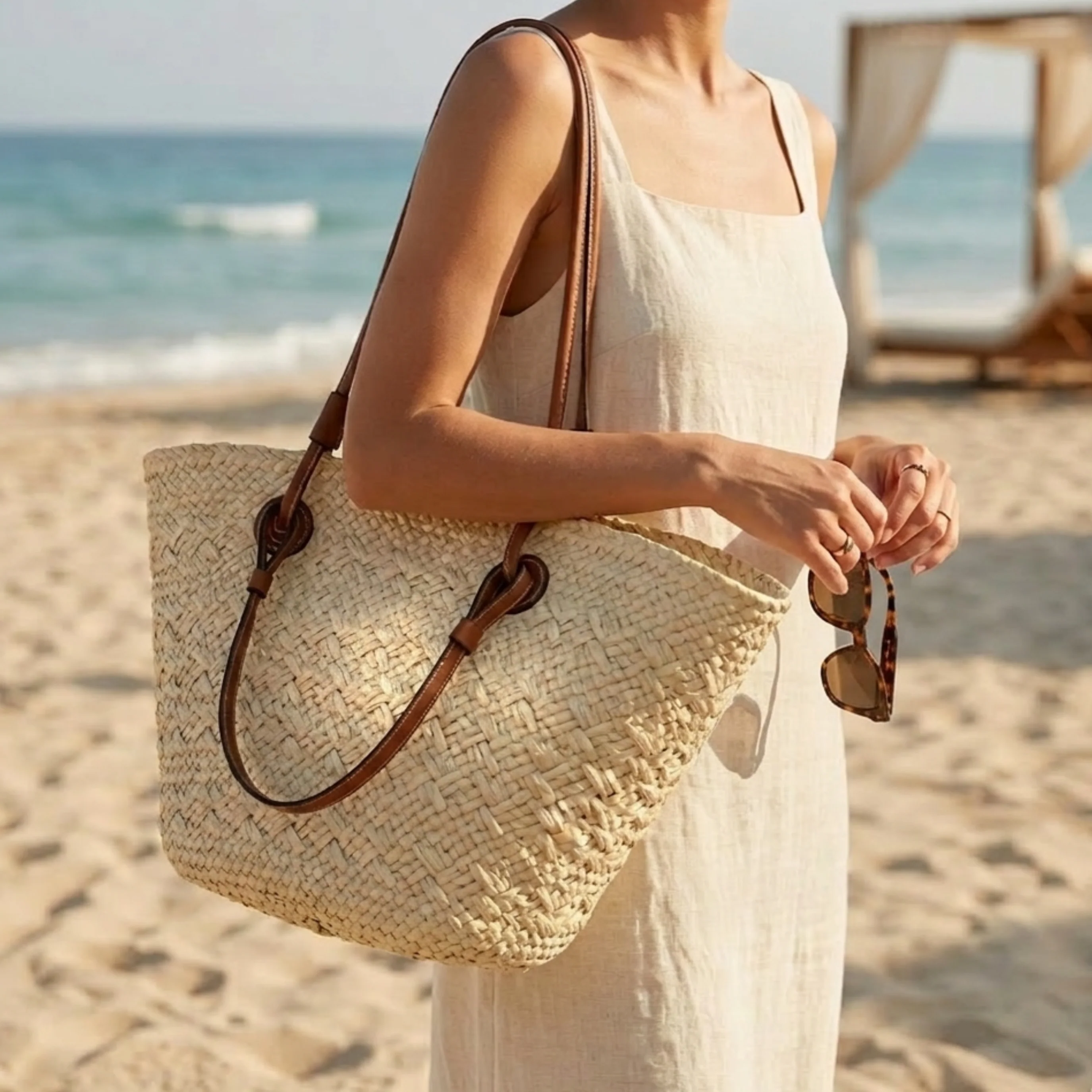 Handcrafted Rattan Wicker Summer Tote Bag – Sustainable Bags - Image 5