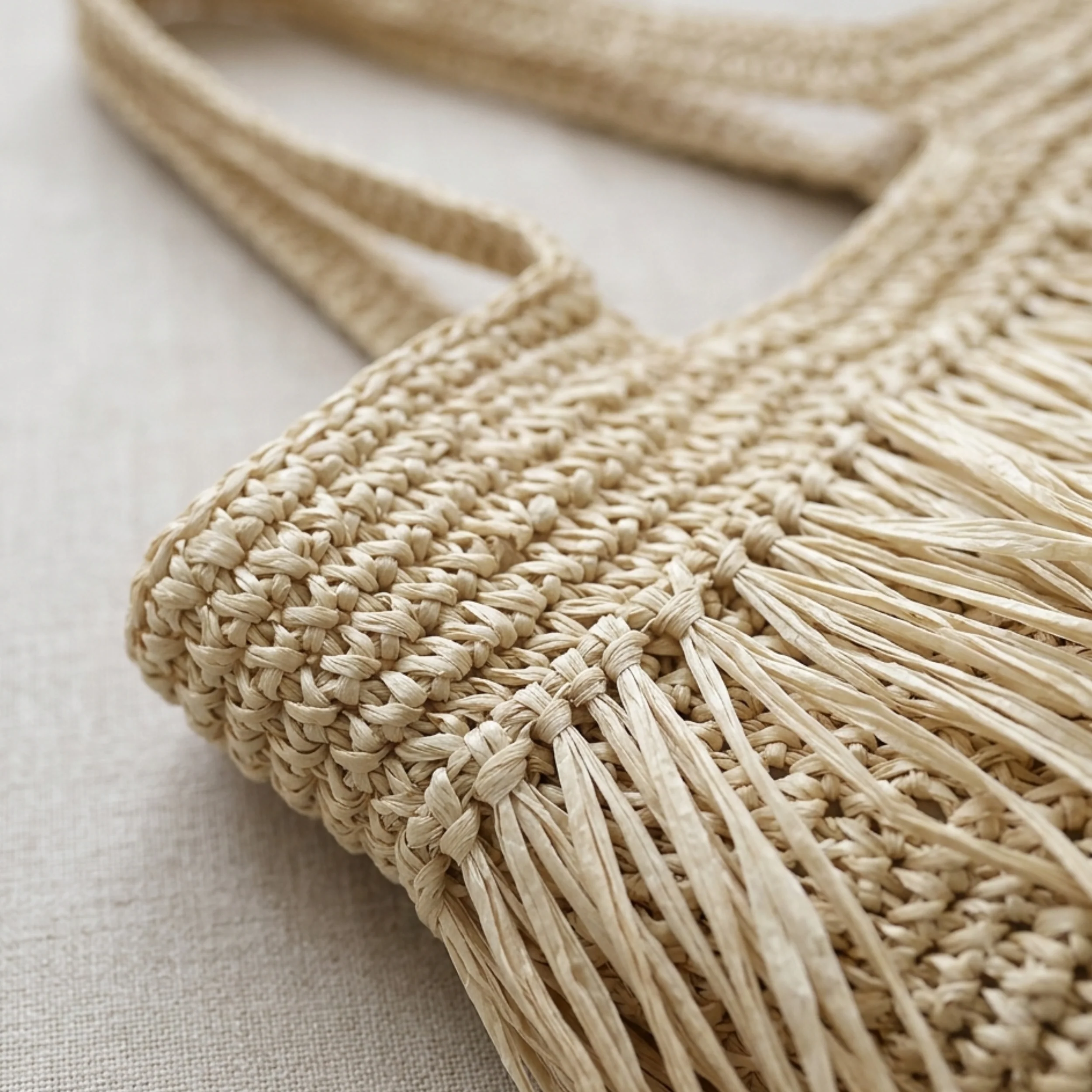 Handwoven Raffia Straw Shoulder Tote Bag – Sustainable Bag - Image 6