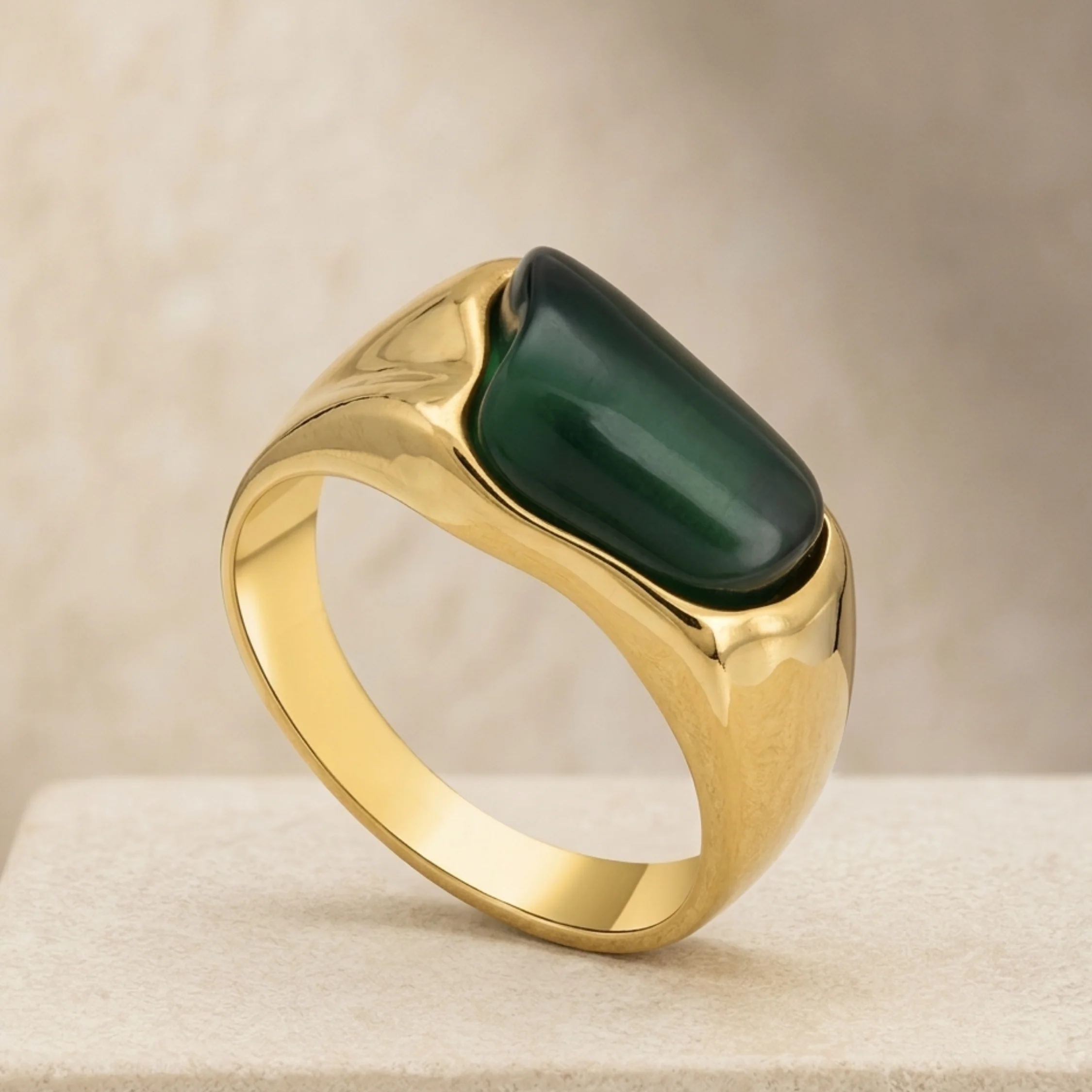 Hermiline Mystic Green Ring